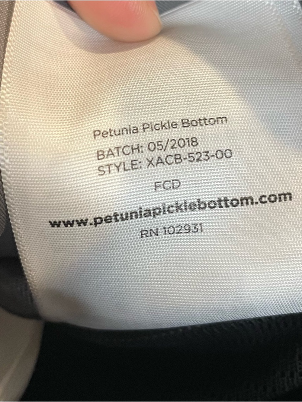 Petunia Pickle Bottom Axis Backpack, Black Cream Minimal Chic Baby Bag - Picture 10 of 16